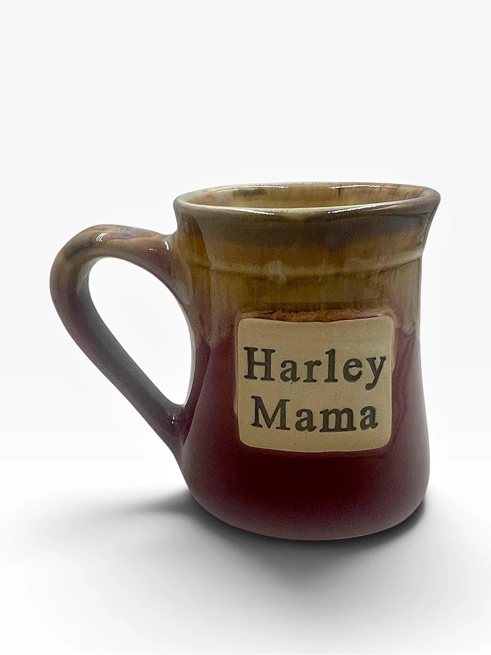 Tumbleweed Pottery Harley Mama Stoneware Mug Brown & Gold